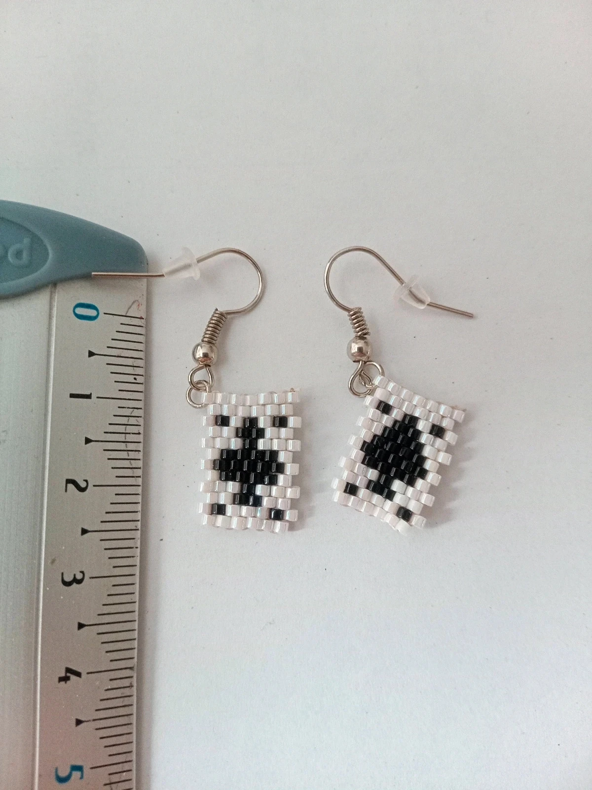 Aretes de As de Trébol y As de Pica en perlas Miyuki delica – photo 4